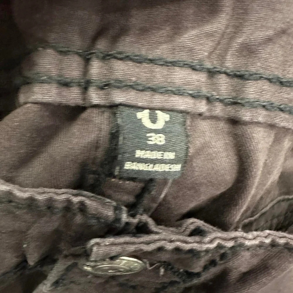 True Religion Baggy Brown Outdoor Streetwear Cargo Shorts Size 38
